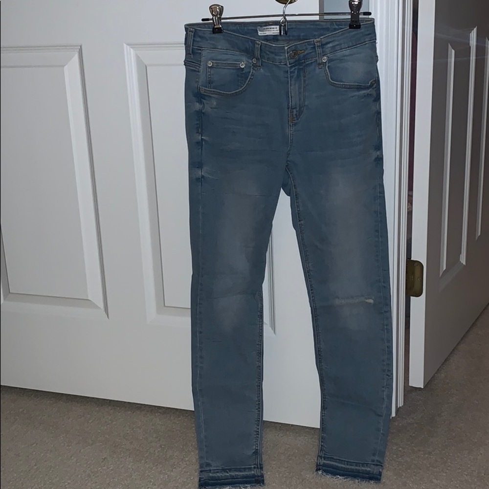 ZARA Women Skinny Jeans with frayed hem